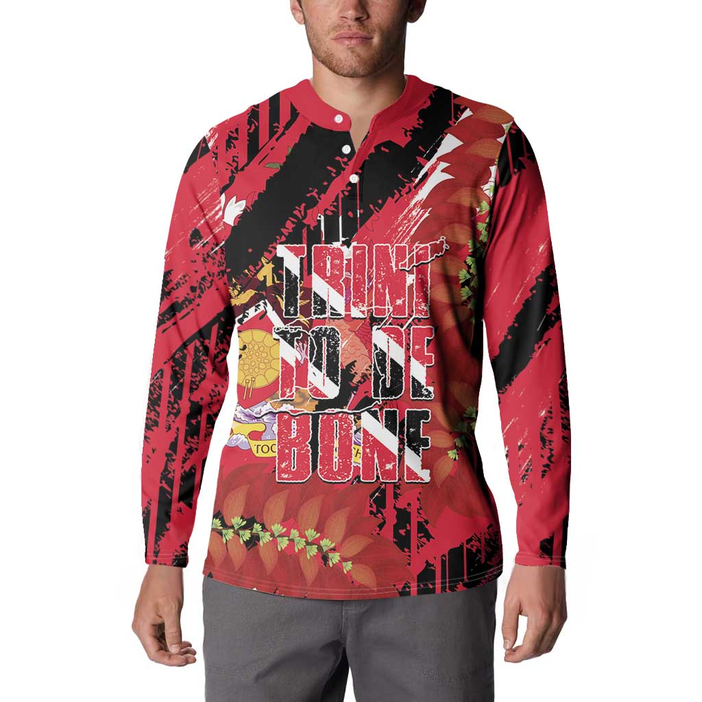 Trini To De Bone Button Sweatshirt Proud To Be Trinidad and Tobago - Wonder Print Shop