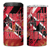 Trini To De Bone 4 in 1 Can Cooler Tumbler Proud To Be Trinidad and Tobago - Wonder Print Shop