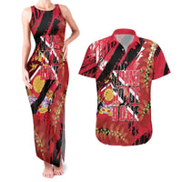 Trini To De Bone Couples Matching Tank Maxi Dress and Hawaiian Shirt Proud To Be Trinidad and Tobago - Wonder Print Shop