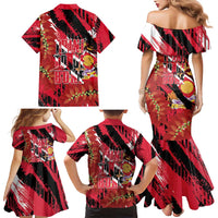 Trini To De Bone Family Matching Mermaid Dress and Hawaiian Shirt Proud To Be Trinidad and Tobago - Wonder Print Shop