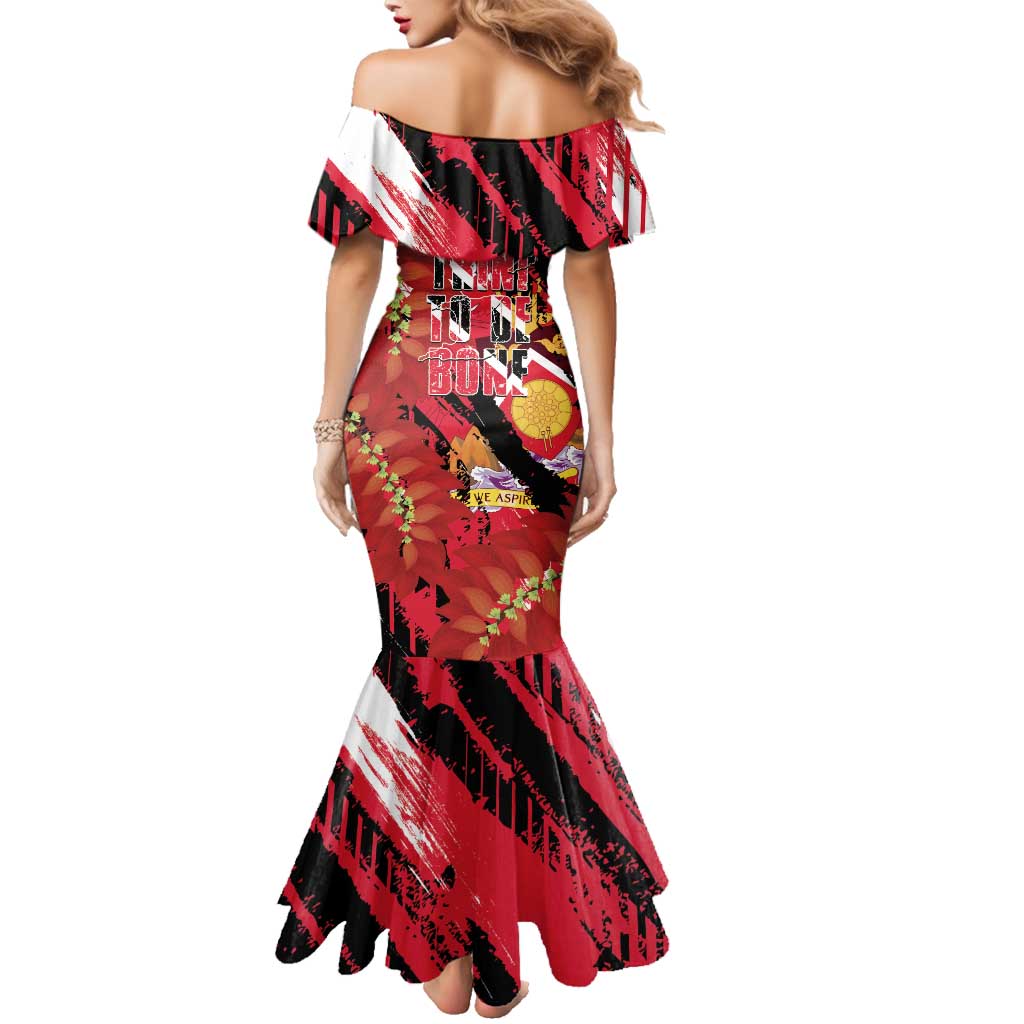 Trini To De Bone Family Matching Mermaid Dress and Hawaiian Shirt Proud To Be Trinidad and Tobago - Wonder Print Shop