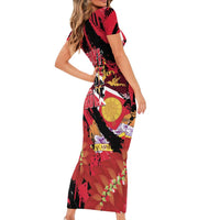 Trini To De Bone Family Matching Short Sleeve Bodycon Dress and Hawaiian Shirt Proud To Be Trinidad and Tobago - Wonder Print Shop