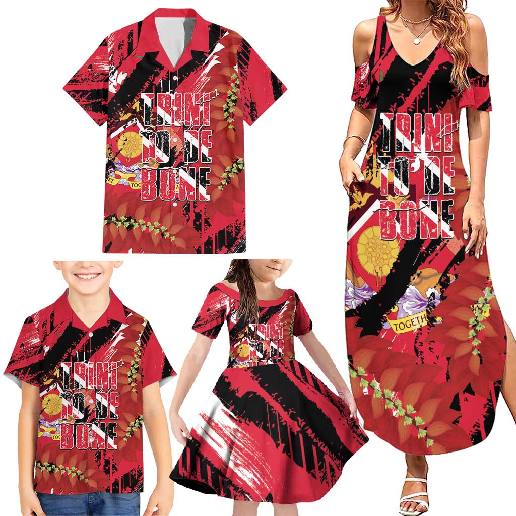 Trini To De Bone Family Matching Summer Maxi Dress and Hawaiian Shirt Proud To Be Trinidad and Tobago - Wonder Print Shop