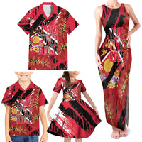 Trini To De Bone Family Matching Tank Maxi Dress and Hawaiian Shirt Proud To Be Trinidad and Tobago - Wonder Print Shop