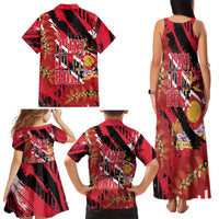 Trini To De Bone Family Matching Tank Maxi Dress and Hawaiian Shirt Proud To Be Trinidad and Tobago - Wonder Print Shop