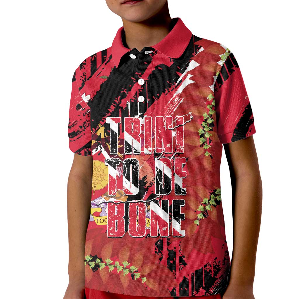 Trini To De Bone Kid Polo Shirt Proud To Be Trinidad and Tobago - Wonder Print Shop