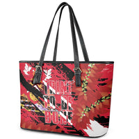 Trini To De Bone Leather Tote Bag Proud To Be Trinidad and Tobago - Wonder Print Shop