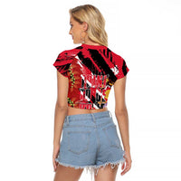 Trini To De Bone Raglan Cropped T Shirt Proud To Be Trinidad and Tobago - Wonder Print Shop