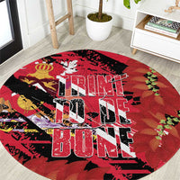 Trini To De Bone Round Carpet Proud To Be Trinidad and Tobago - Wonder Print Shop
