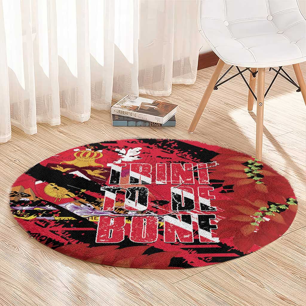 Trini To De Bone Round Carpet Proud To Be Trinidad and Tobago - Wonder Print Shop