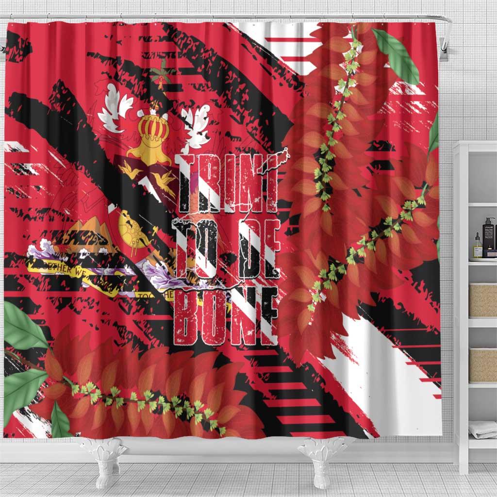Trini To De Bone Shower Curtain Proud To Be Trinidad and Tobago - Wonder Print Shop