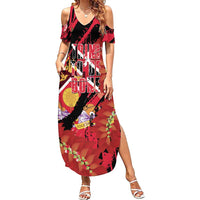Trini To De Bone Summer Maxi Dress Proud To Be Trinidad and Tobago - Wonder Print Shop