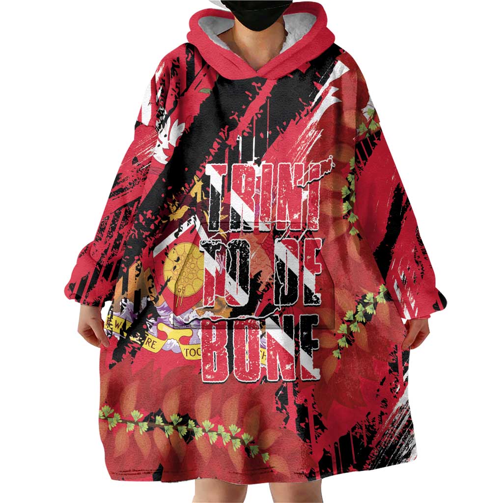 Trini To De Bone Wearable Blanket Hoodie Proud To Be Trinidad and Tobago - Wonder Print Shop