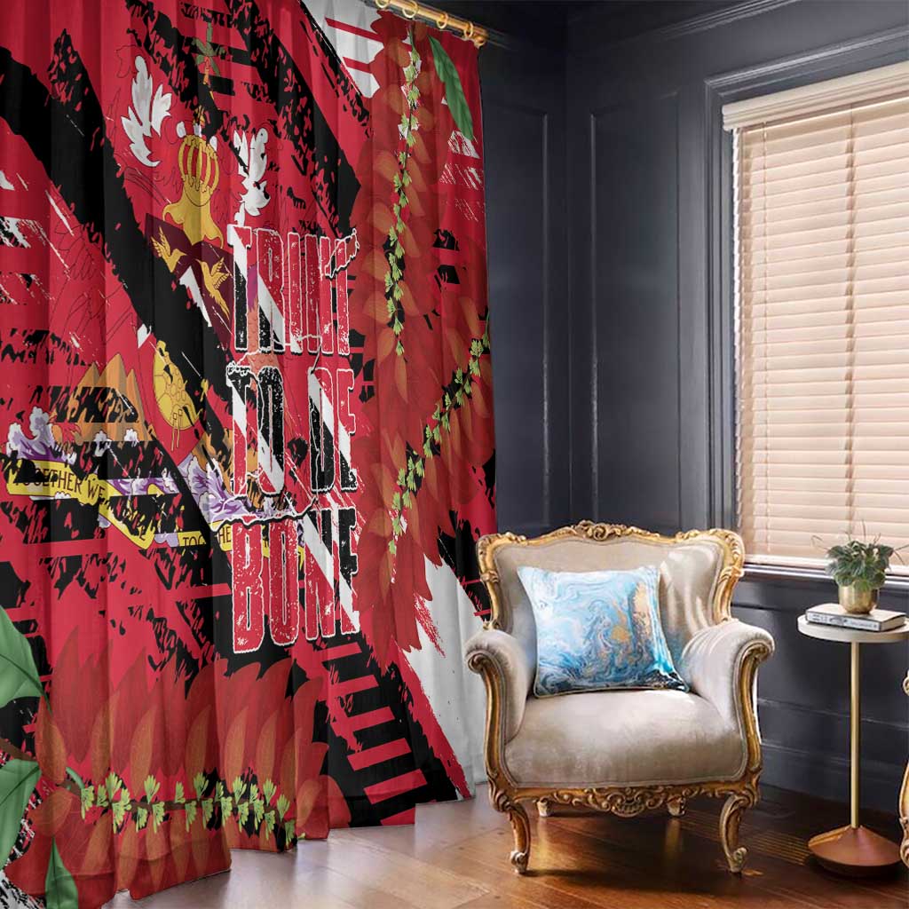 Trini To De Bone Window Curtain Proud To Be Trinidad and Tobago - Wonder Print Shop