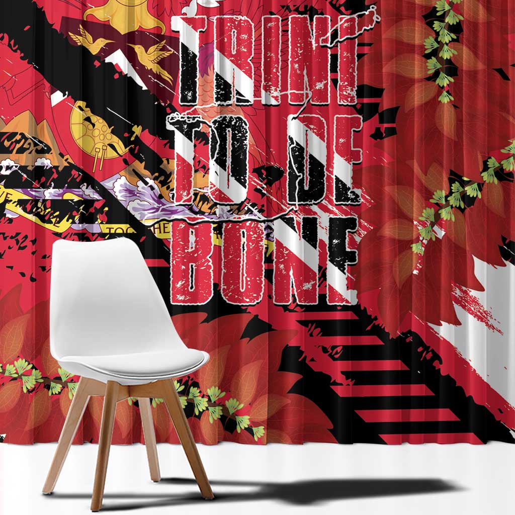 Trini To De Bone Window Curtain Proud To Be Trinidad and Tobago - Wonder Print Shop