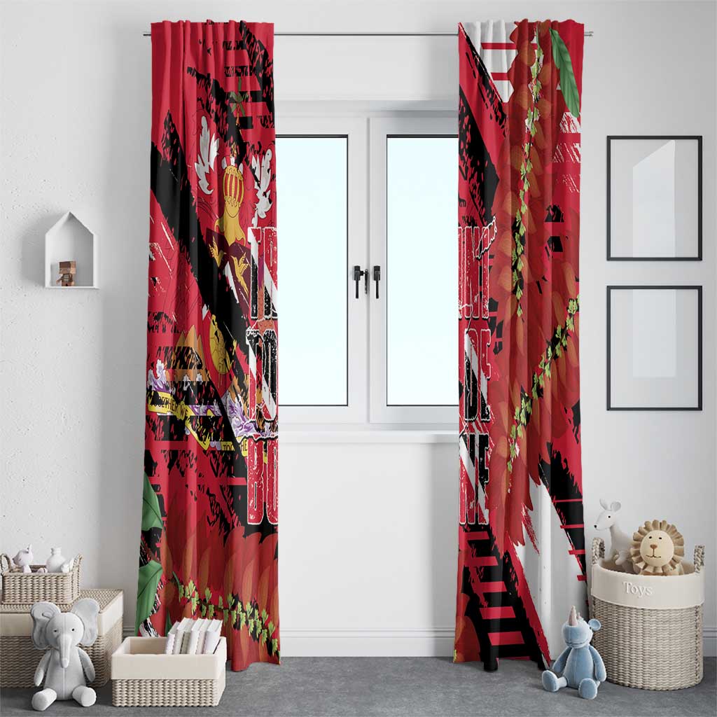 Trini To De Bone Window Curtain Proud To Be Trinidad and Tobago - Wonder Print Shop