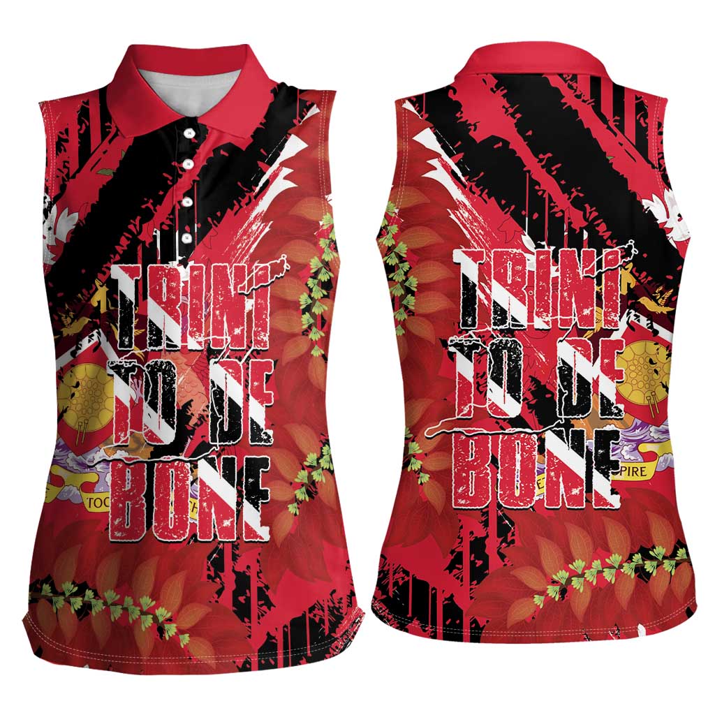 Trini To De Bone Women Sleeveless Polo Shirt Proud To Be Trinidad and Tobago - Wonder Print Shop