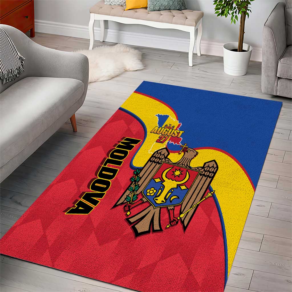 Moldova Independence Day Area Rug August 27 One People One Nation - Wonder Print Shop