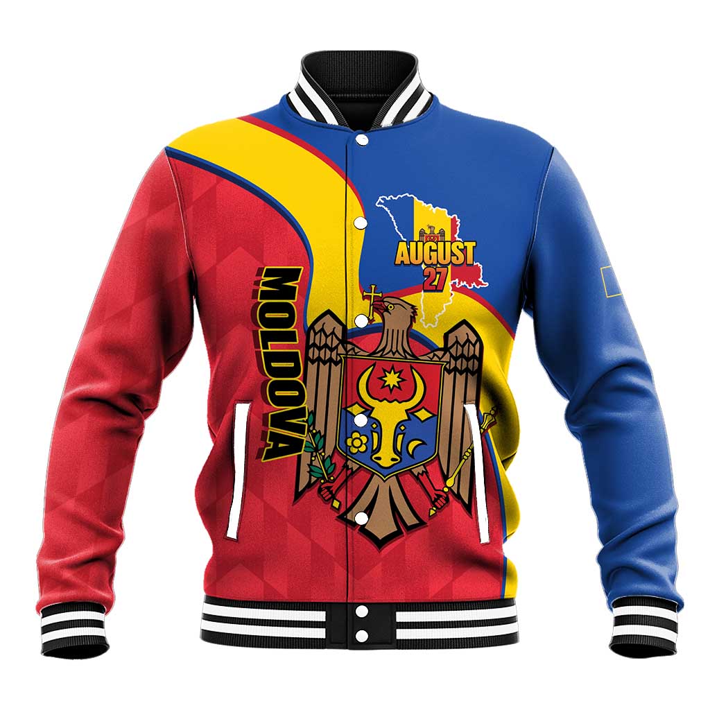 Moldova Independence Day Baseball Jacket August 27 One People One Nation - Wonder Print Shop