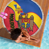 Moldova Independence Day Beach Blanket August 27 One People One Nation - Wonder Print Shop