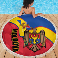 Moldova Independence Day Beach Blanket August 27 One People One Nation - Wonder Print Shop