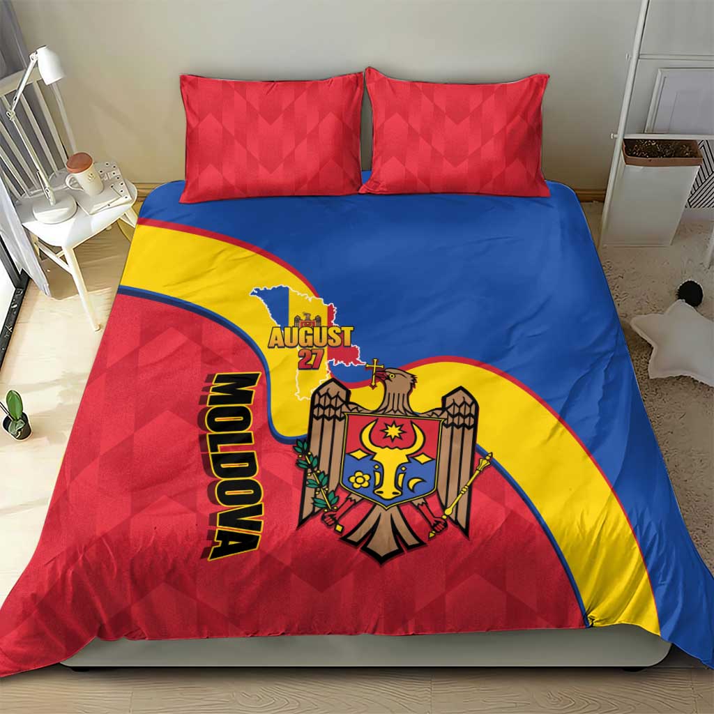 Moldova Independence Day Bedding Set August 27 One People One Nation - Wonder Print Shop