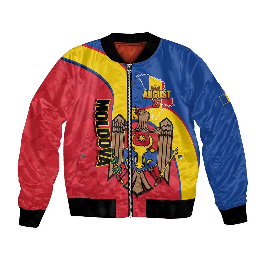 Moldova Independence Day Bomber Jacket August 27 One People One Nation - Wonder Print Shop