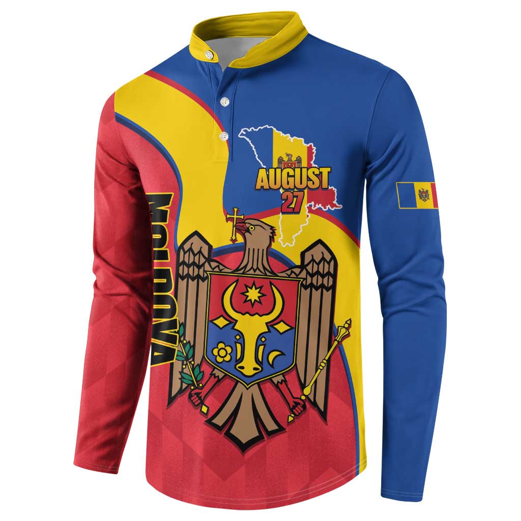 Moldova Independence Day Button Sweatshirt August 27 One People One Nation - Wonder Print Shop