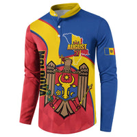 Moldova Independence Day Button Sweatshirt August 27 One People One Nation - Wonder Print Shop