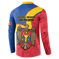 Moldova Independence Day Button Sweatshirt August 27 One People One Nation - Wonder Print Shop