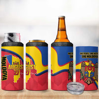 Moldova Independence Day 4 in 1 Can Cooler Tumbler August 27 One People One Nation - Wonder Print Shop