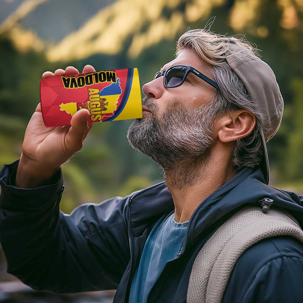 Moldova Independence Day 4 in 1 Can Cooler Tumbler August 27 One People One Nation - Wonder Print Shop