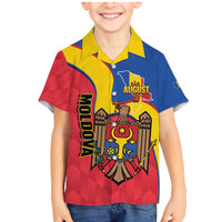 Moldova Independence Day Family Matching Mermaid Dress and Hawaiian Shirt August 27 One People One Nation - Wonder Print Shop