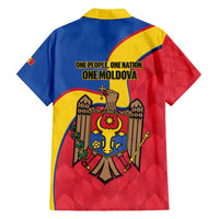 Moldova Independence Day Family Matching Short Sleeve Bodycon Dress and Hawaiian Shirt August 27 One People One Nation - Wonder Print Shop