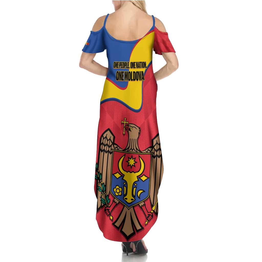 Moldova Independence Day Family Matching Summer Maxi Dress and Hawaiian Shirt August 27 One People One Nation - Wonder Print Shop