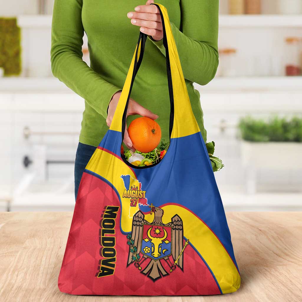 Moldova Independence Day Grocery Bag August 27 One People One Nation - Wonder Print Shop