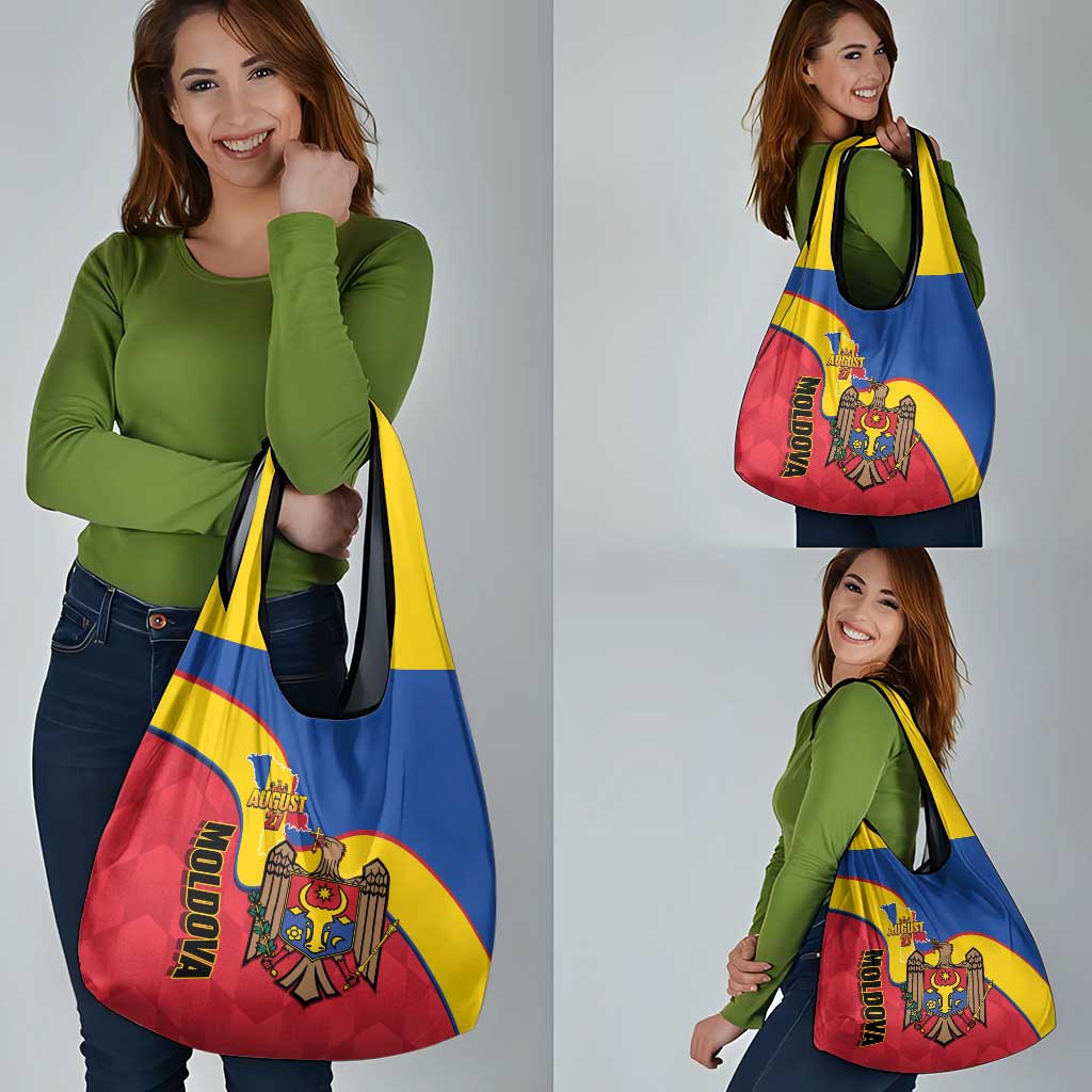 Moldova Independence Day Grocery Bag August 27 One People One Nation - Wonder Print Shop
