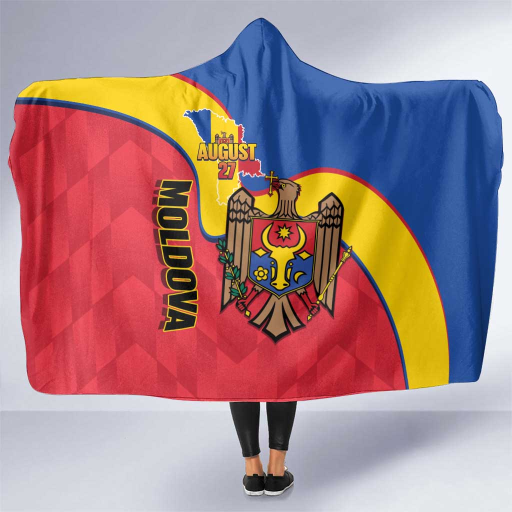 Moldova Independence Day Hooded Blanket August 27 One People One Nation - Wonder Print Shop