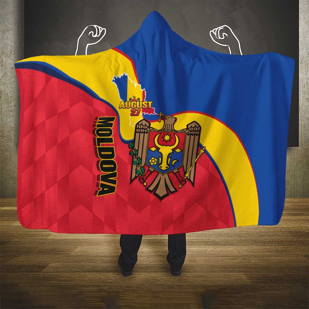 Moldova Independence Day Hooded Blanket August 27 One People One Nation - Wonder Print Shop