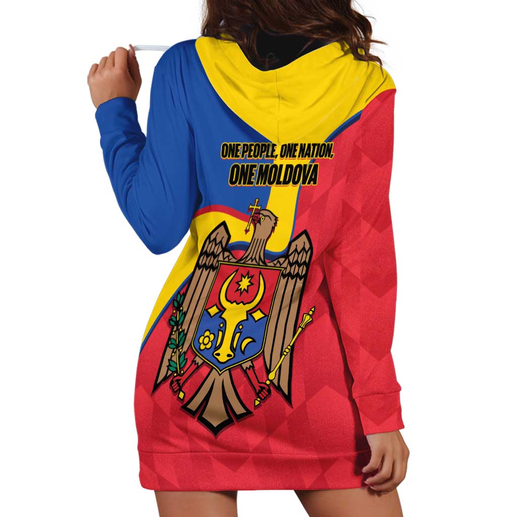 Moldova Independence Day Hoodie Dress August 27 One People One Nation - Wonder Print Shop