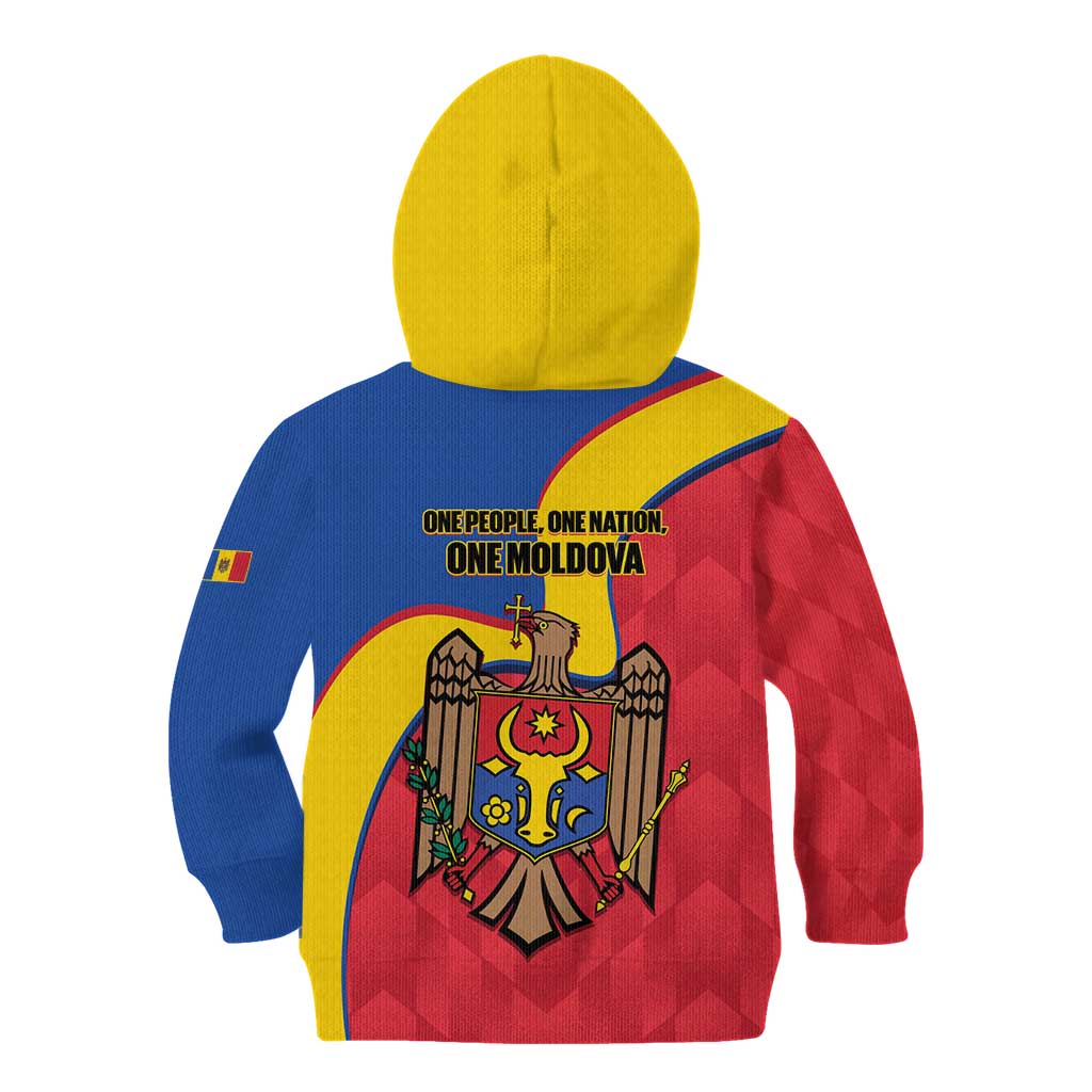 Moldova Independence Day Kid Hoodie August 27 One People One Nation - Wonder Print Shop