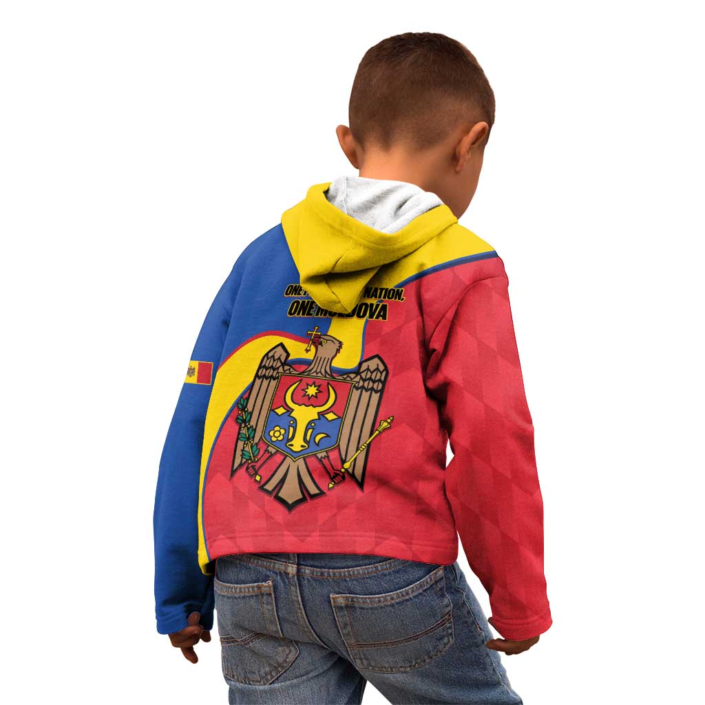 Moldova Independence Day Kid Hoodie August 27 One People One Nation - Wonder Print Shop