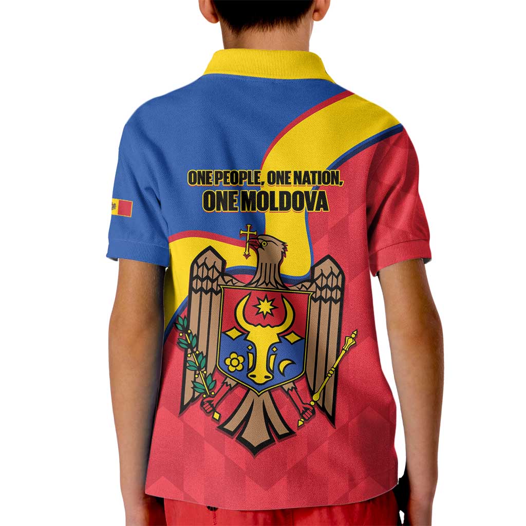 Moldova Independence Day Kid Polo Shirt August 27 One People One Nation - Wonder Print Shop