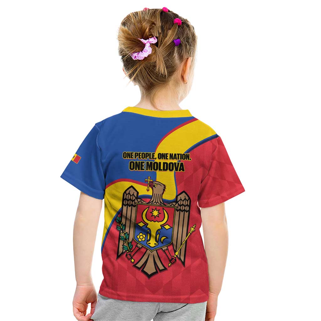 Moldova Independence Day Kid T Shirt August 27 One People One Nation - Wonder Print Shop