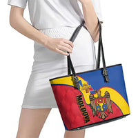 Moldova Independence Day Leather Tote Bag August 27 One People One Nation - Wonder Print Shop