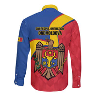 Moldova Independence Day Long Sleeve Button Shirt August 27 One People One Nation - Wonder Print Shop