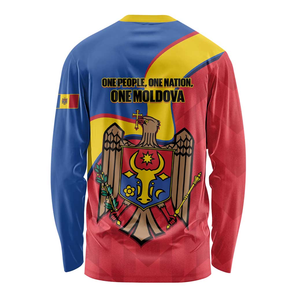 Moldova Independence Day Long Sleeve Shirt August 27 One People One Nation - Wonder Print Shop