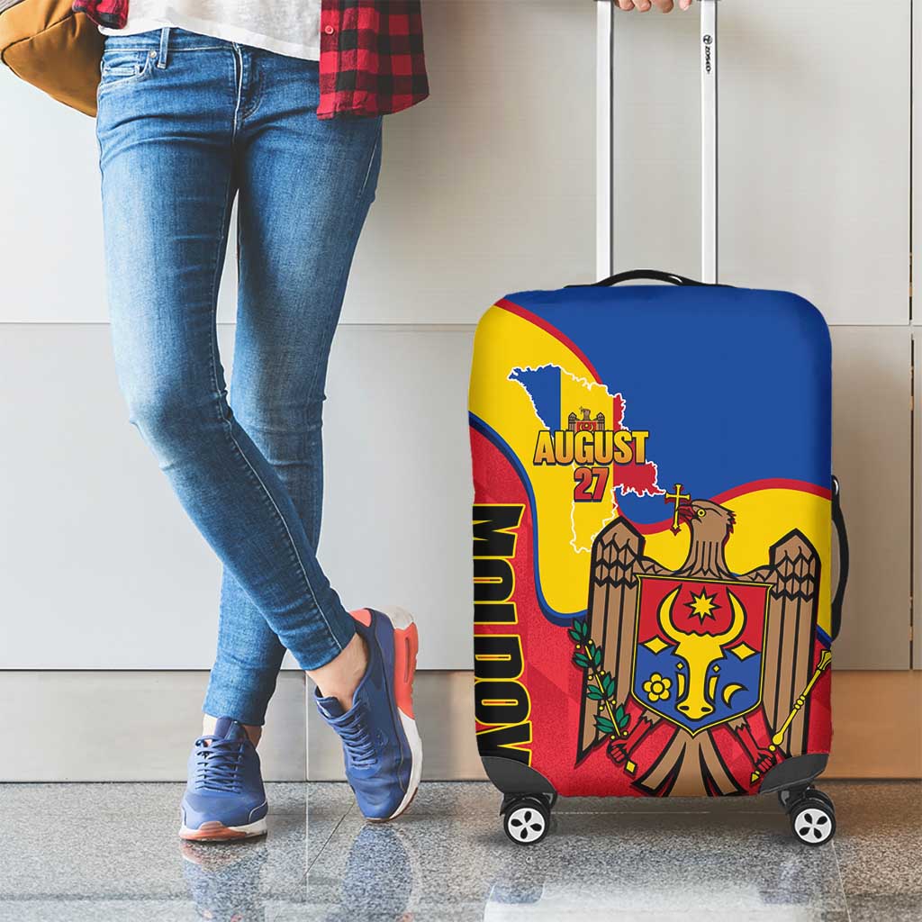 Moldova Independence Day Luggage Cover August 27 One People One Nation - Wonder Print Shop