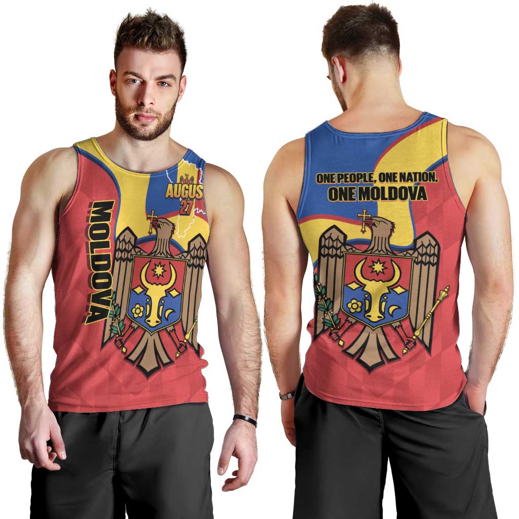 Moldova Independence Day Men Tank Top August 27 One People One Nation - Wonder Print Shop