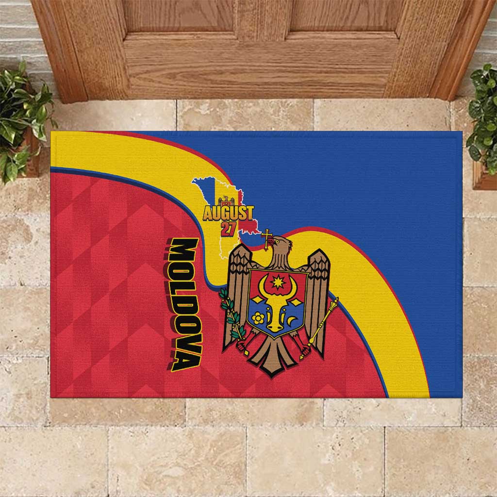 Moldova Independence Day Rubber Doormat August 27 One People One Nation - Wonder Print Shop